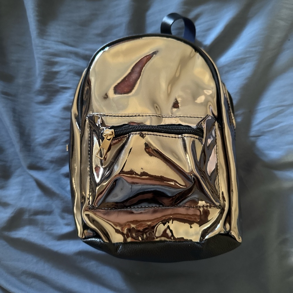 NEVER USED!! H&M Metallic Silver Mini Backpack